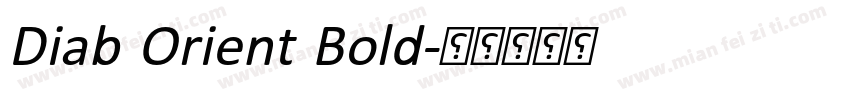 Diab Orient Bold字体转换